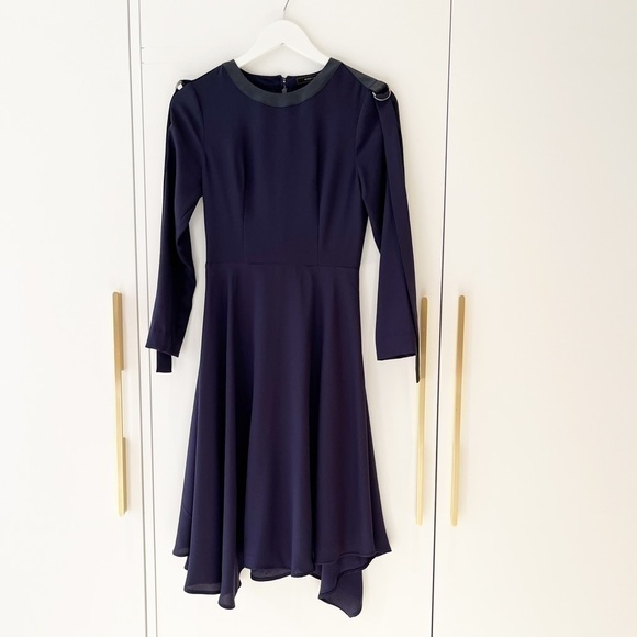 BCBGMaxAzria Navy Asymmetrical Dress - Picture 2 of 11